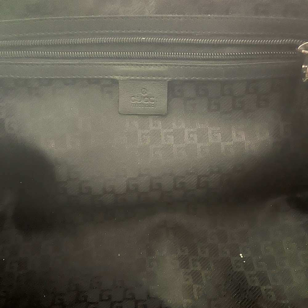 Gucci Black Leather Handbag with Bamboo Accent - Picture 14 of 16